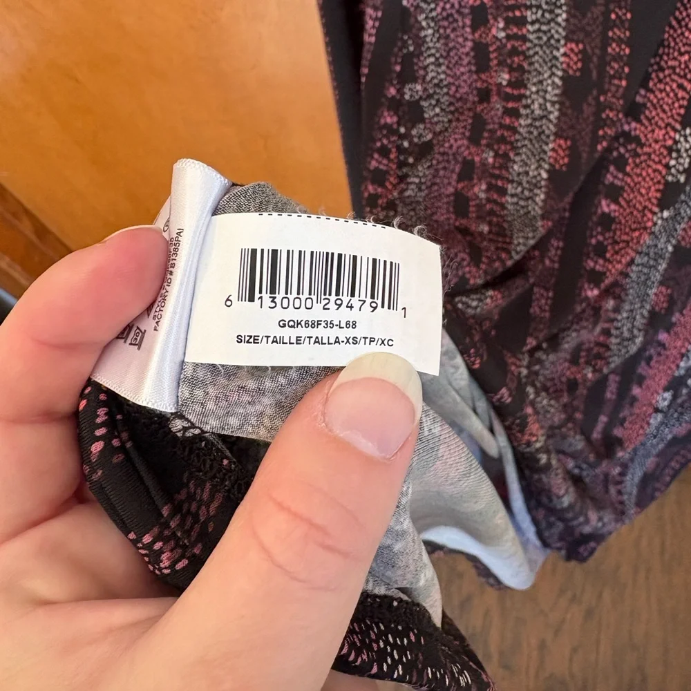 BCBGeneration Patterned Mock Neck Long Sleeve Mini Dress - Picture 4 of 5